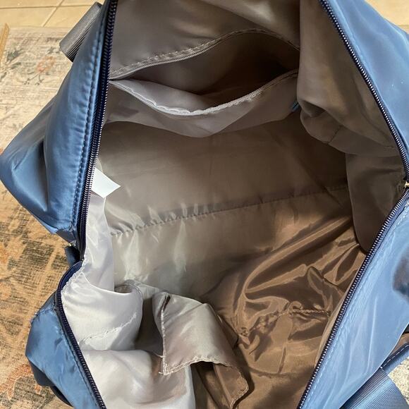 Madden Girl Nylon Duffle Bag Blue Overnight Bag 15x13 Travel - Picture 3 of 8